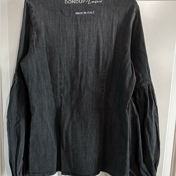 ✨DONDUP Black Button-Up Denim Shirt NWT Sz Medium✨ - Picture 6 of 9